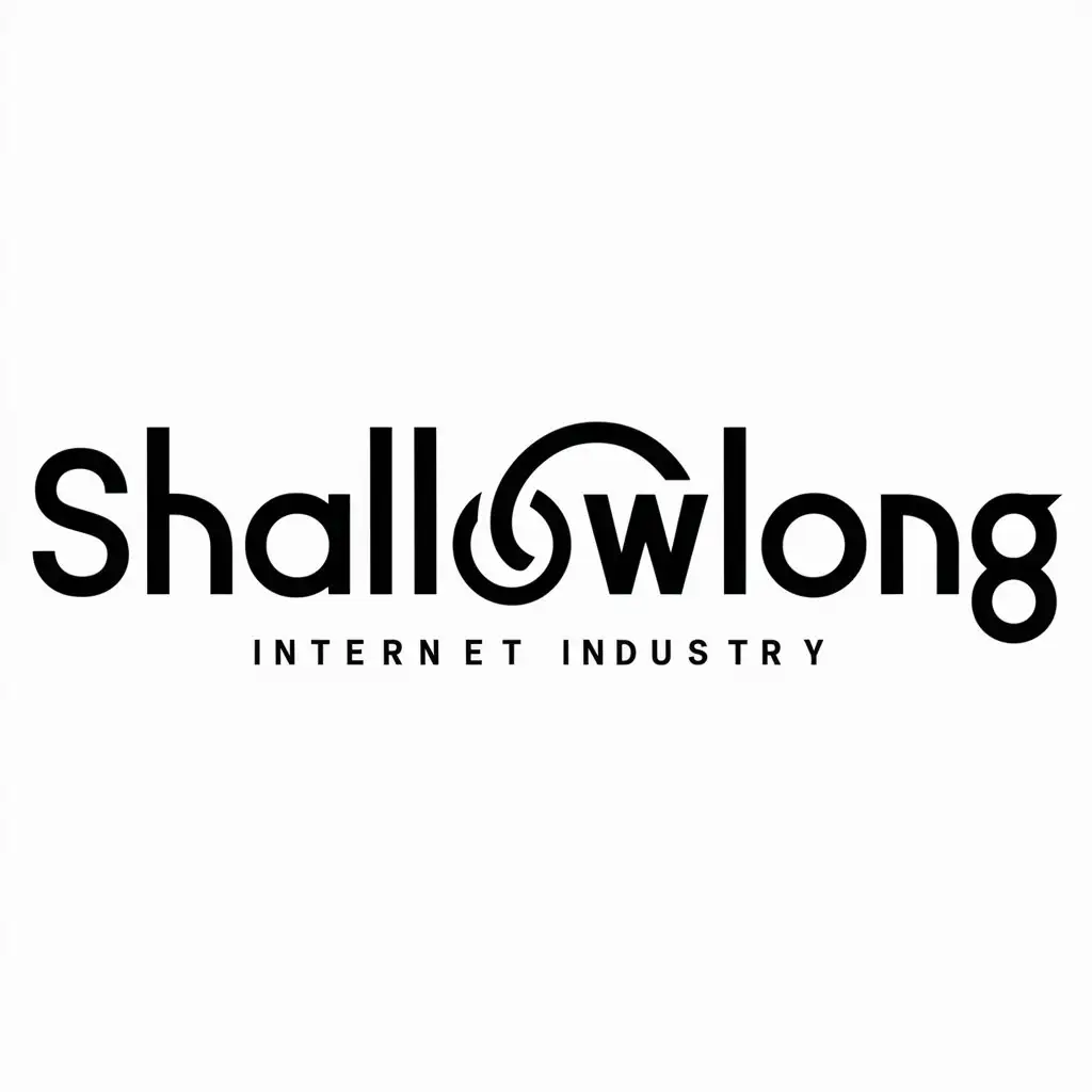 a logo design,with the text "shallowlong", main symbol:headshot,Moderate,be used in Internet industry,clear background