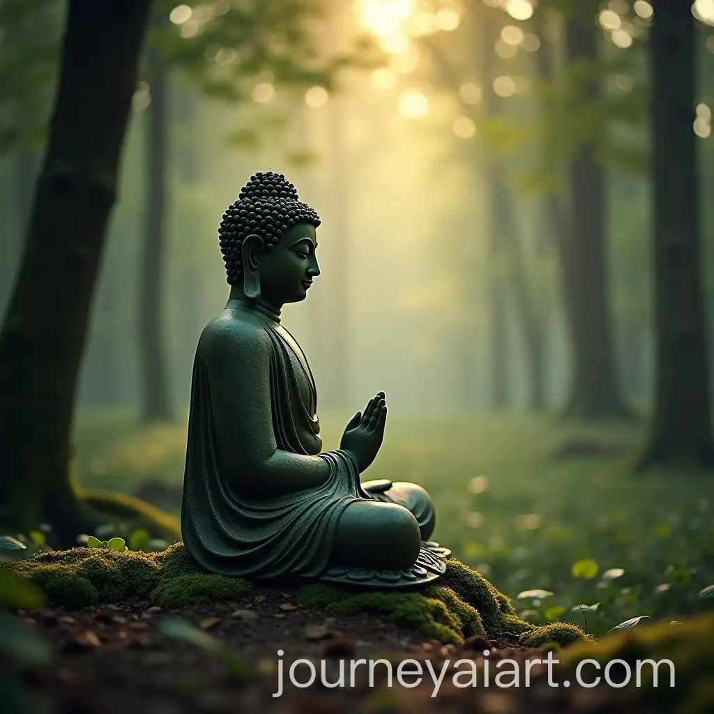 BuddhaAI-Image-Prompt-Expansion-Meditating-Peacefully-in-a-Serene-Forest-Setting