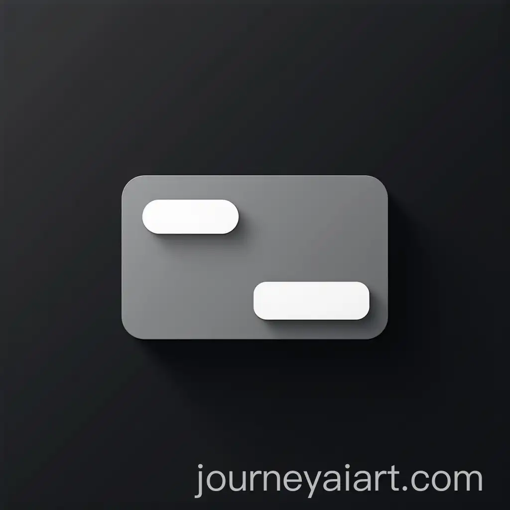 Minimalistic-White-Business-Card-Icon-on-Black-Background