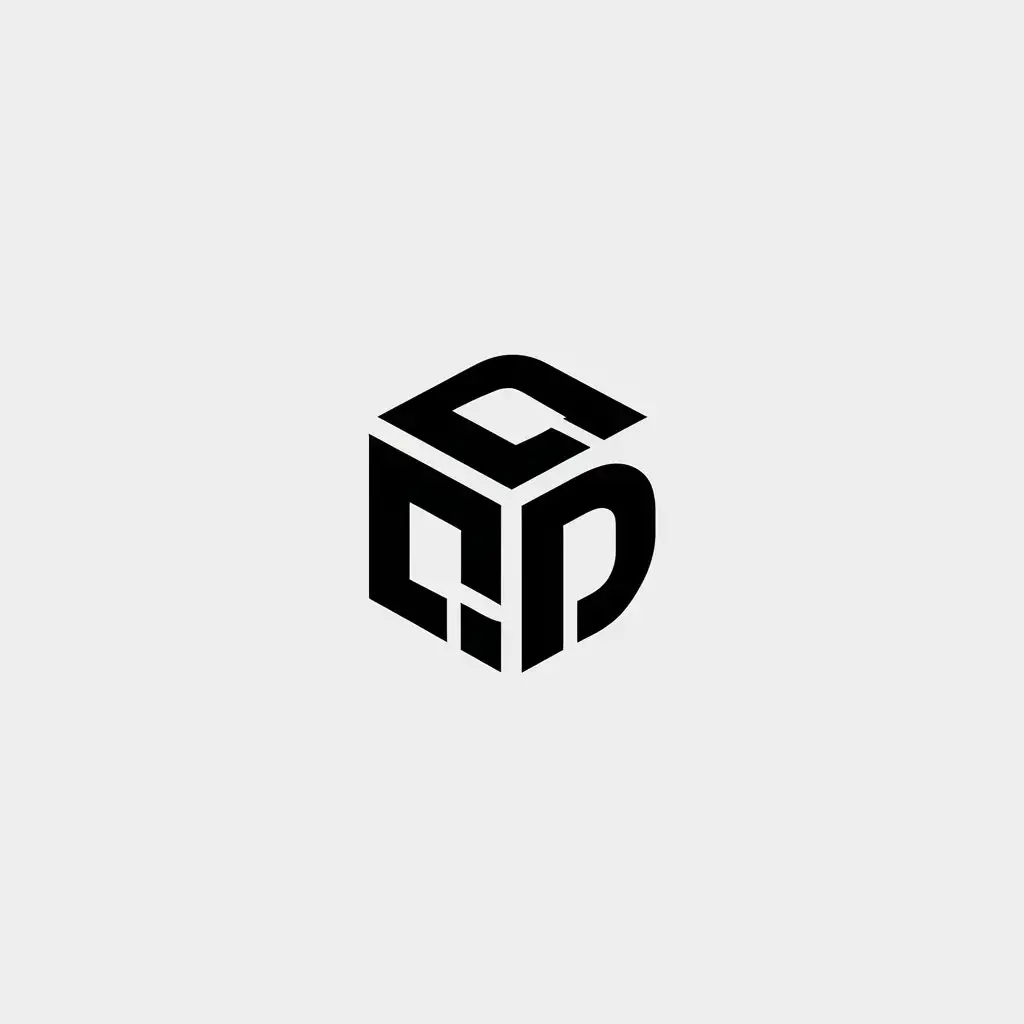 a vector logo design,with the text "D", main symbol:D, cube,Minimalistic,be used in Nonprofit industry,clear background