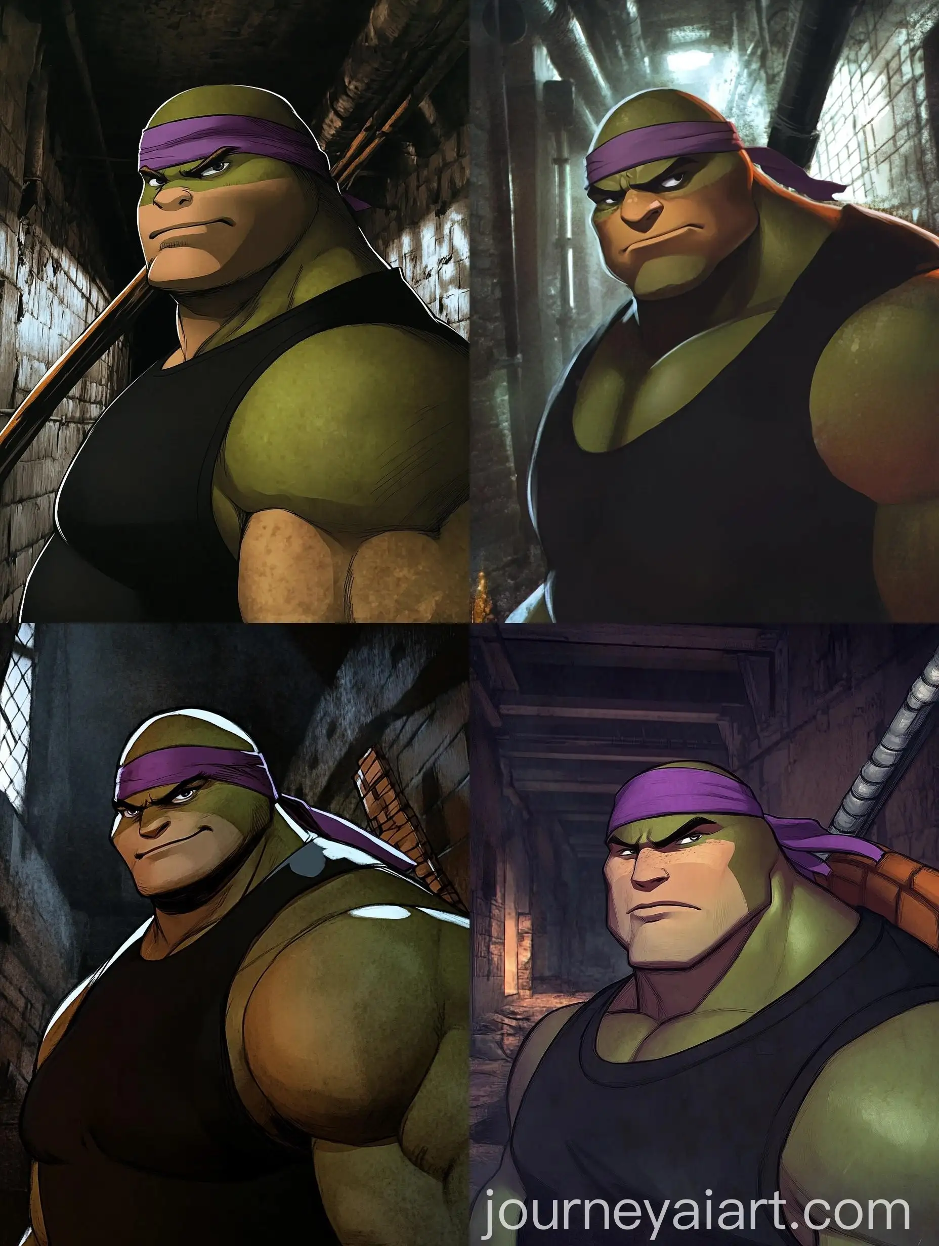 Teenage-Mutant-Ninja-Turtle-Fan-Art-Character-in-Dark-Sewer-Setting