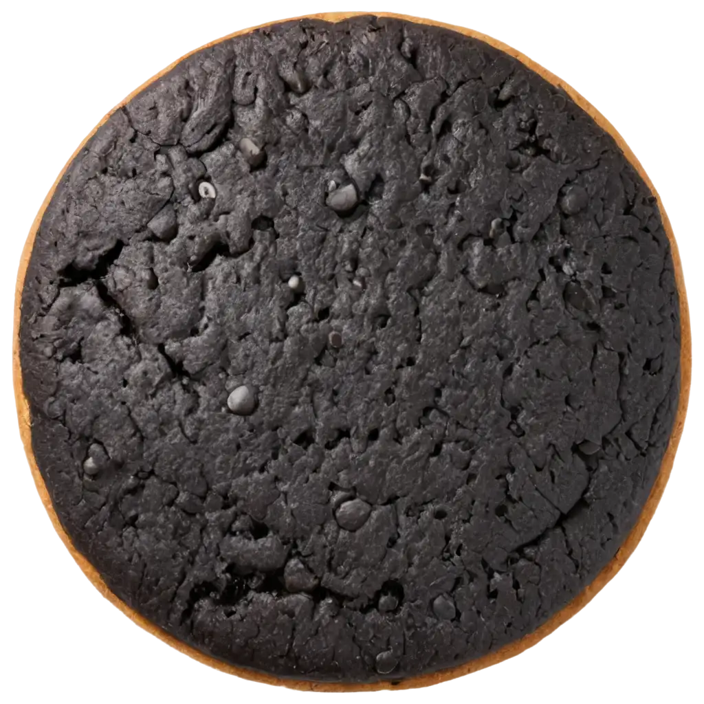 round black cookie view from above