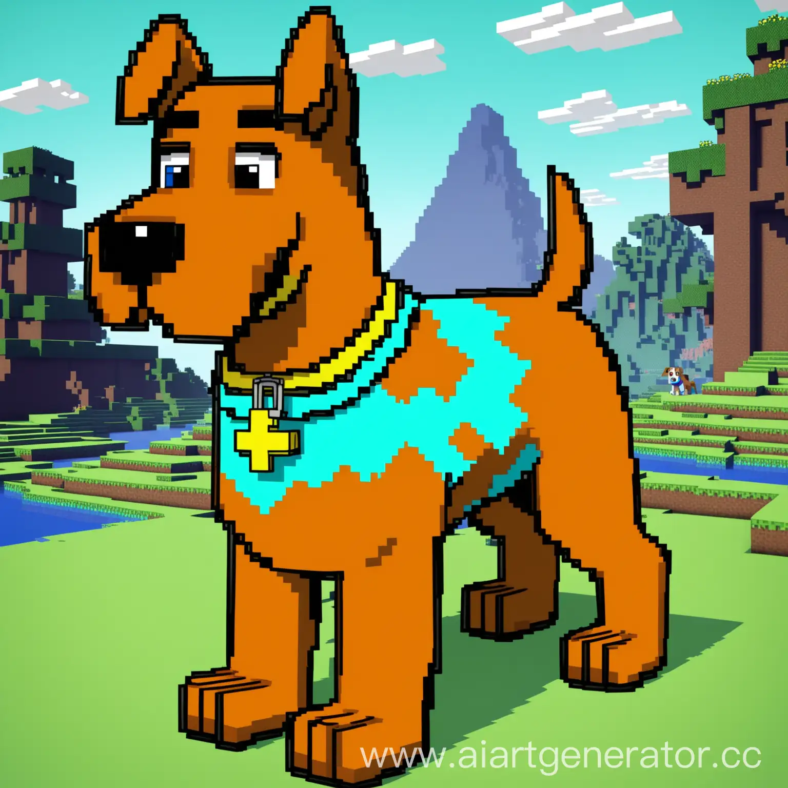 MinecraftStyle-ScoobyDoo-Dog-Avatar-for-YouTube-Channel