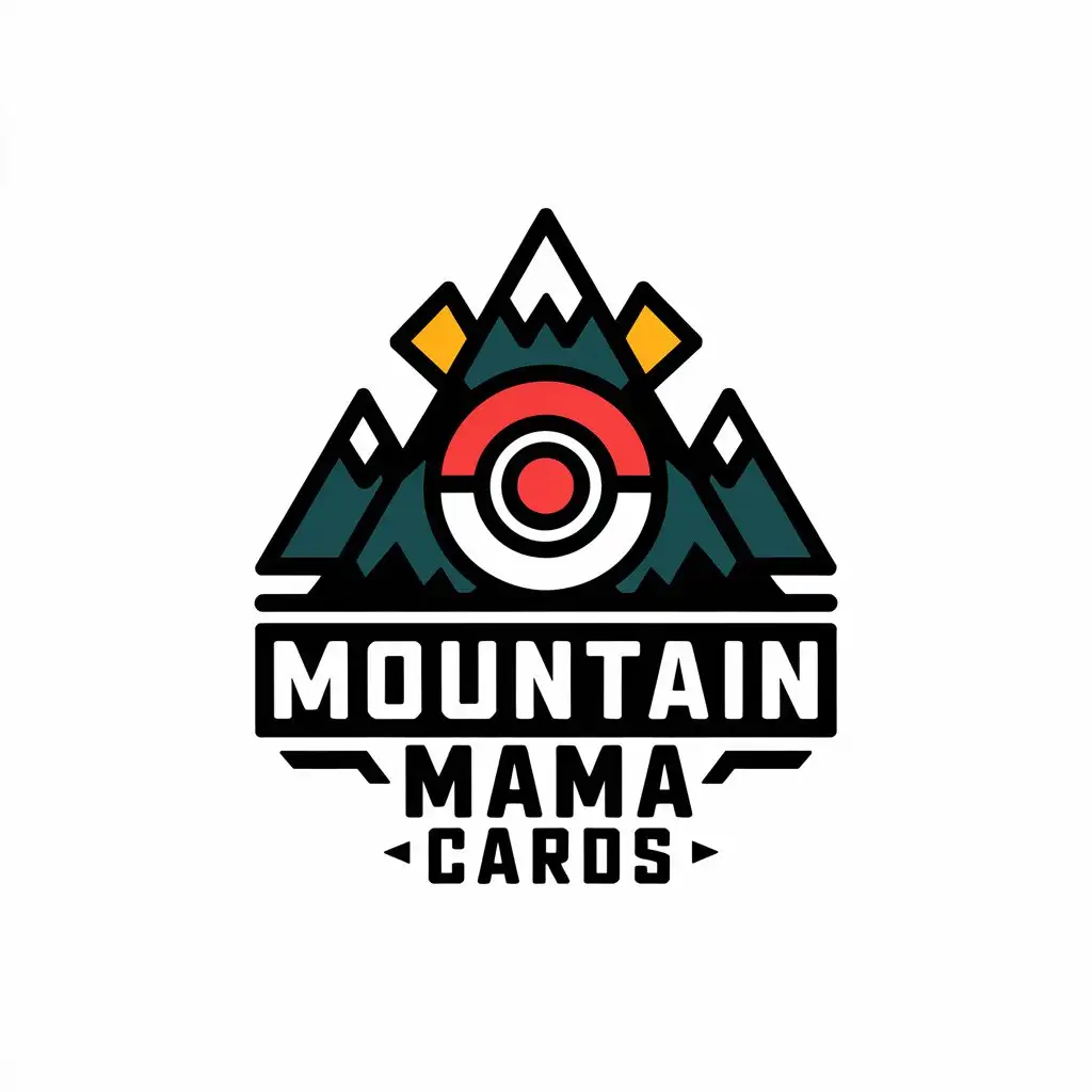 LOGO Design for Mountain Mama Cards Vector with Pokmon Symbol and Clear Background