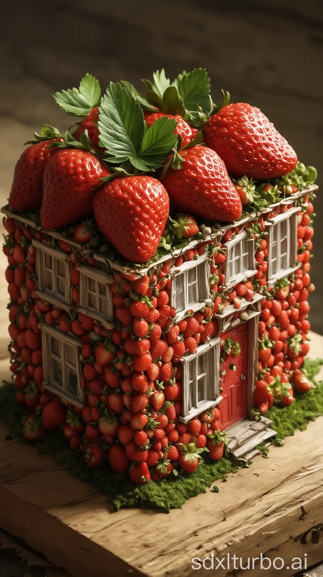 Realistic-Homemade-Strawberry-Creation-with-Beautiful-Details