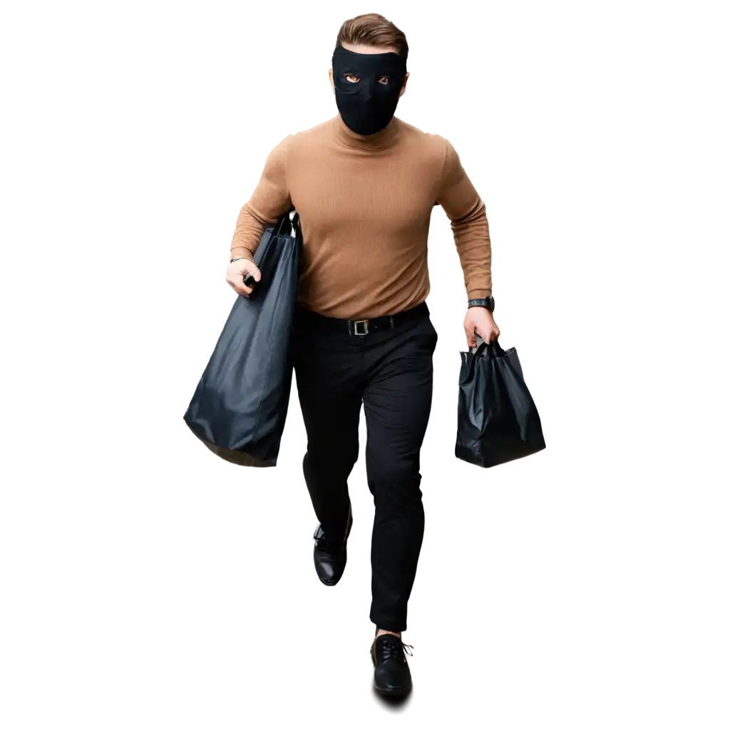 Thief-in-Black-Mask-Running-with-Bag-PNG-HighQuality-Transparent-Image-for-Various-Applications