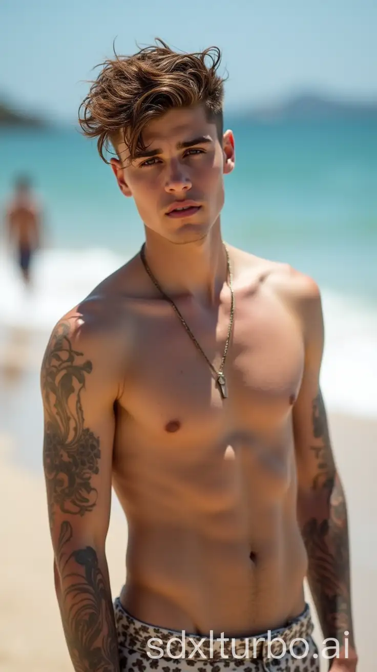 Justin-Bieber-with-Noctis-Caellum-Hair-on-the-Beach