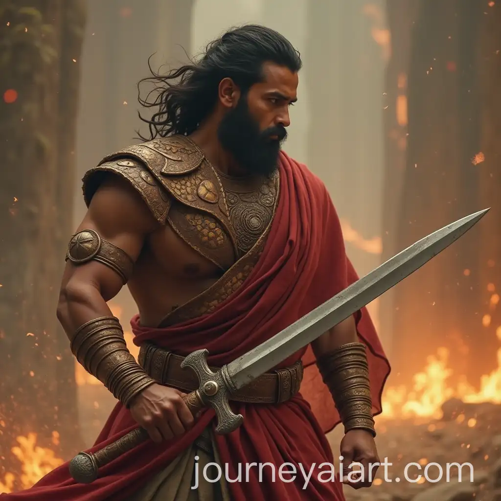 Ramcharan-as-Ashwatthama-Learning-Warfare-and-Weapons-Training-from-His-Father