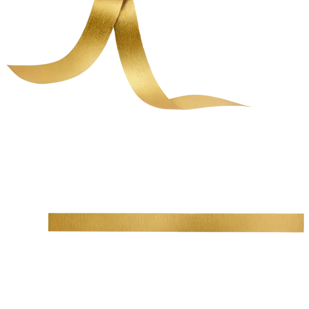 Gold texture ribbon straight