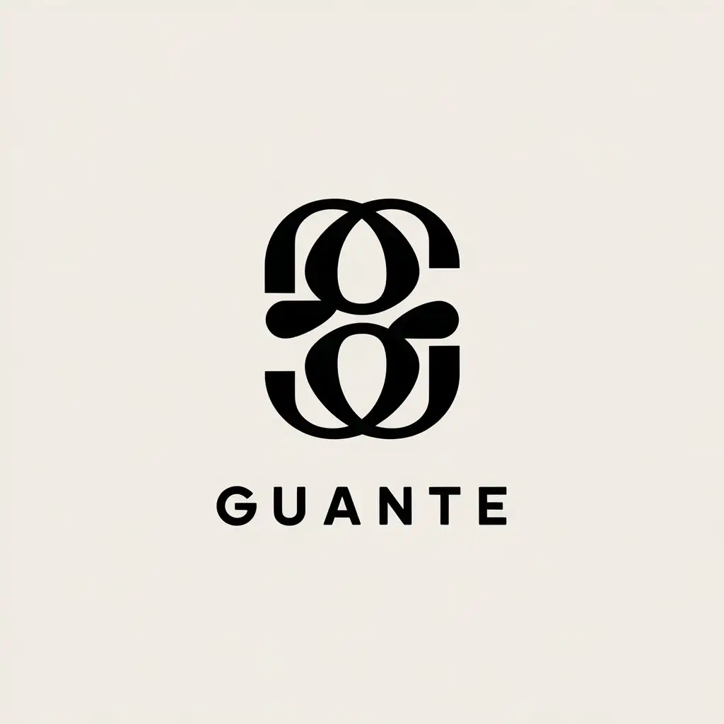 LOGO Design for Guante Elegant G Isotype with Modern Shapes and Clear Background