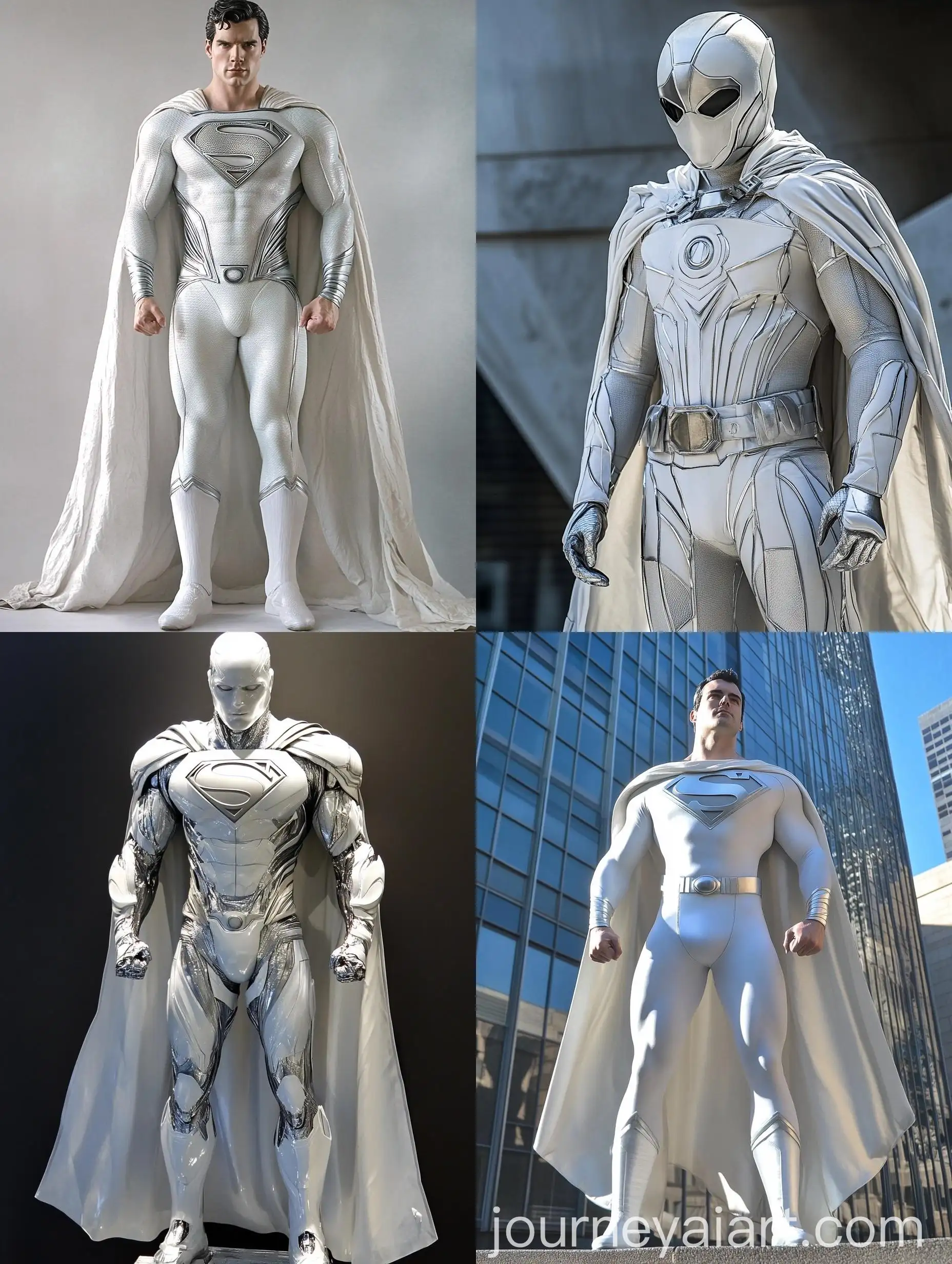 Superman-Costume-in-White-and-Silver-Futuristic-SciFi-Theme