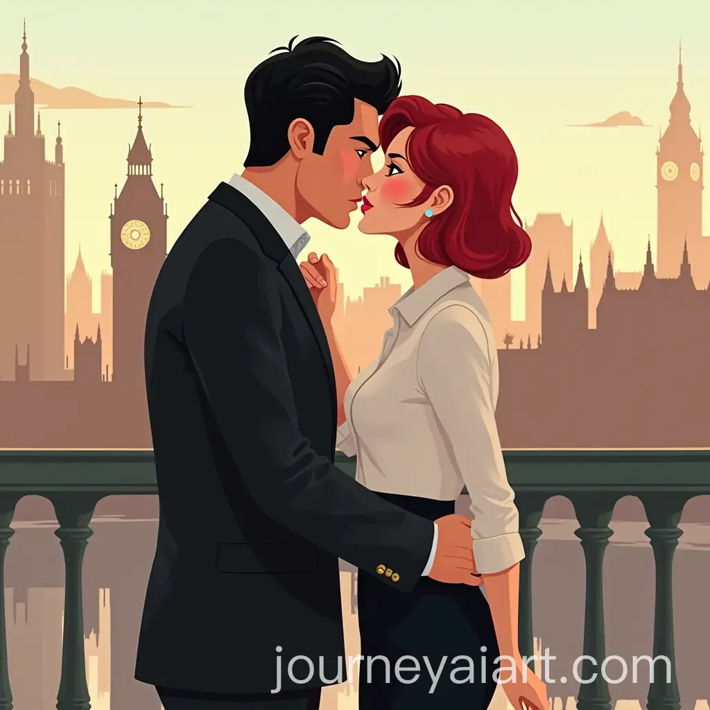 Romantic-Kiss-in-London-Nicholas-and-Hallies-Affectionate-Moment