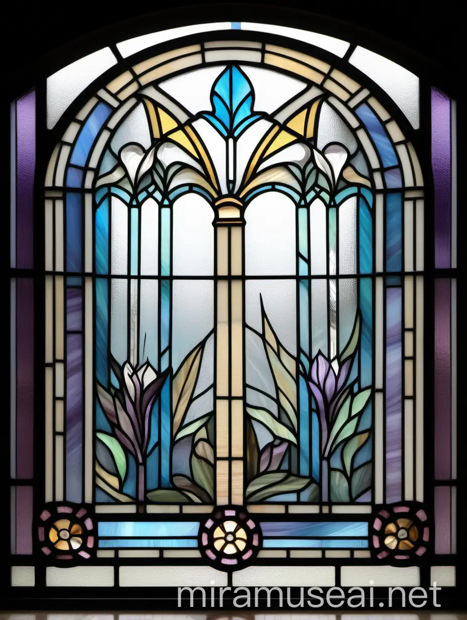 Modern Stained Glass Window Sketch in Living Room