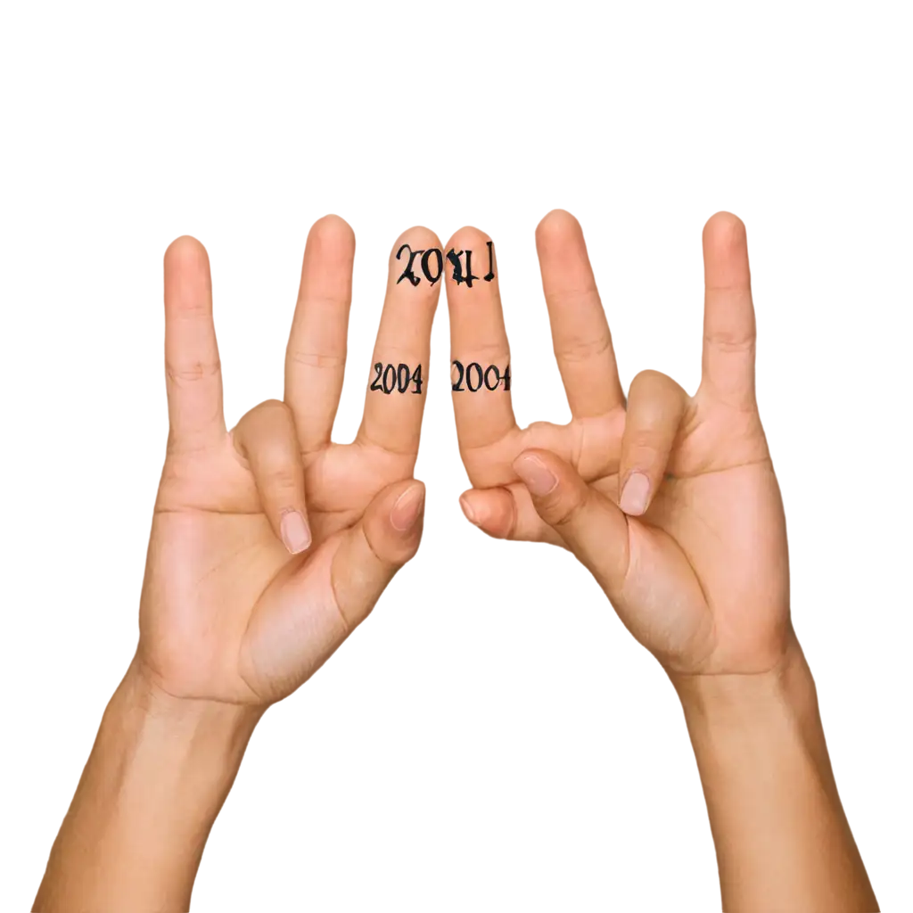 Tattoo-with-the-Year-2004-on-Fingers-HighQuality-PNG-Image-for-Clear-and-Versatile-Use