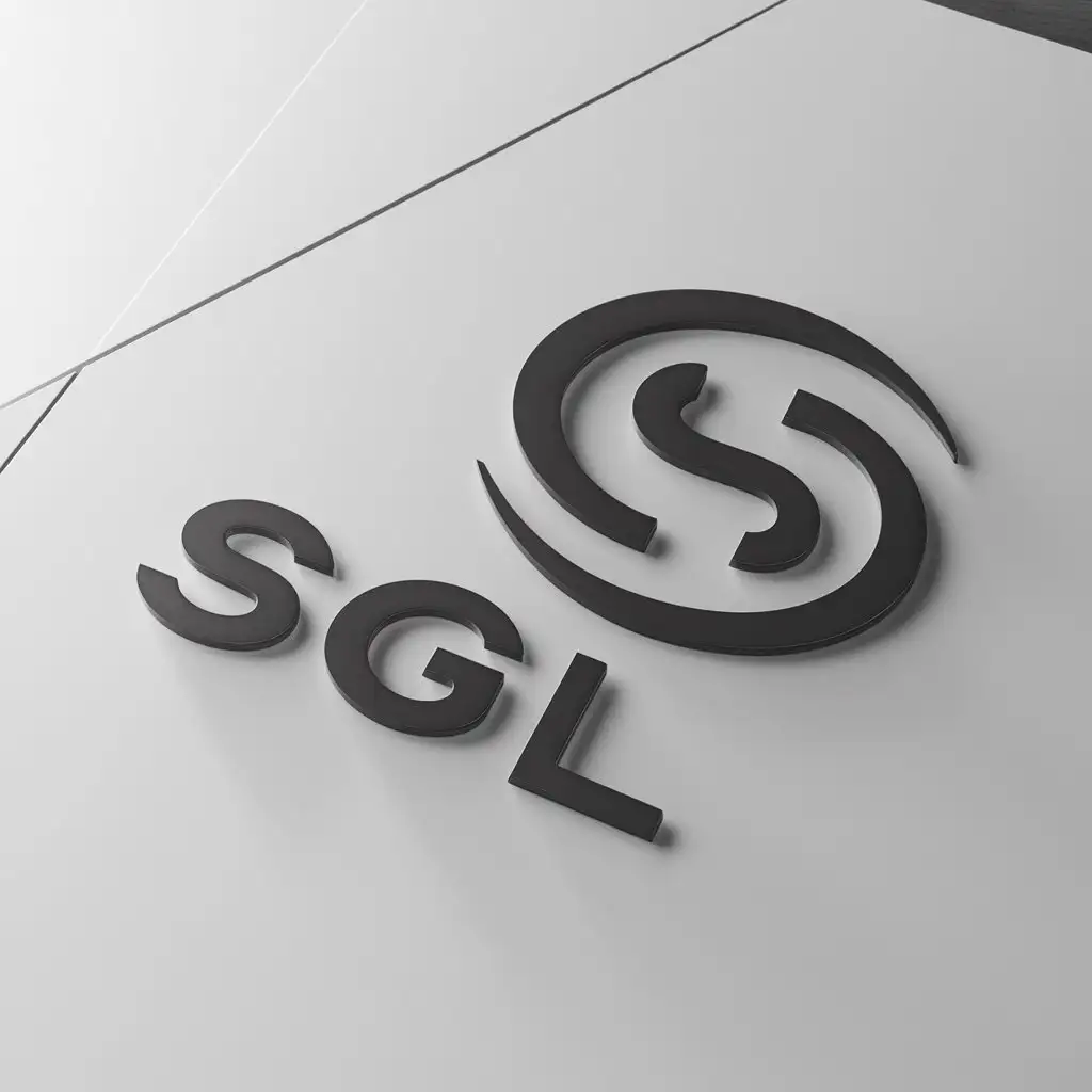 a logo design,with the text "SGL", main symbol:I do not understand the given text as it is not in English and does not translate to any identifiable language-specific phrases.,Minimalistic,clear background