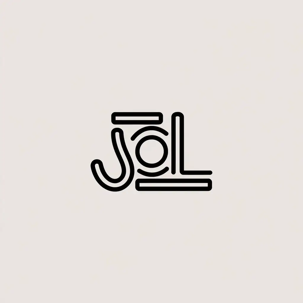 a vector logo design,with the text "JOL", main symbol:elegance, minimalistic, futurism, modern, simple, abstract,Minimalistic,clear background