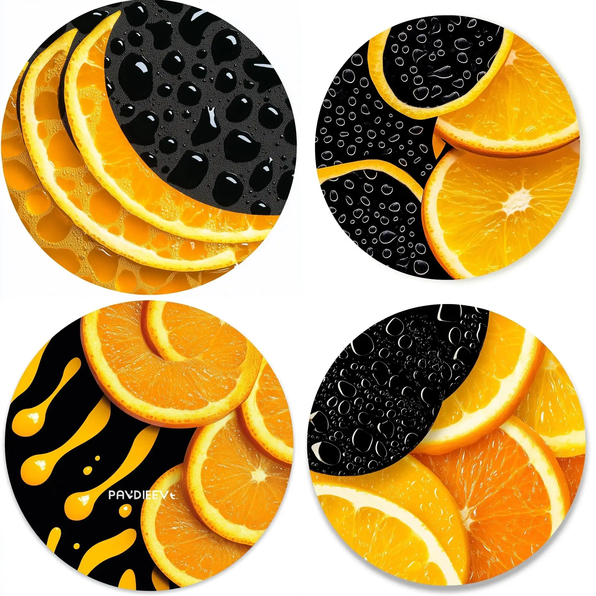 Stylish-Round-Party-Delivery-Label-with-Juice-Droplets