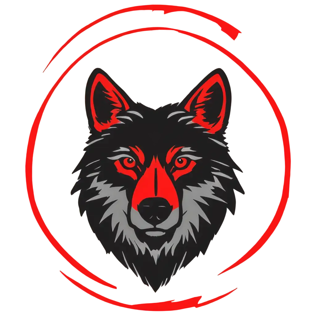 Create-PNG-Image-Alpha-Wolf-Logo-with-Red-and-Black-Wolfs-Head