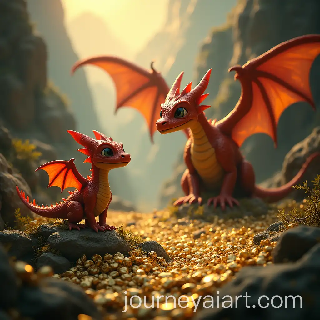Baby-Dragon-Adventure-Discovering-Treasure-Guarded-by-a-Giant-Dragon