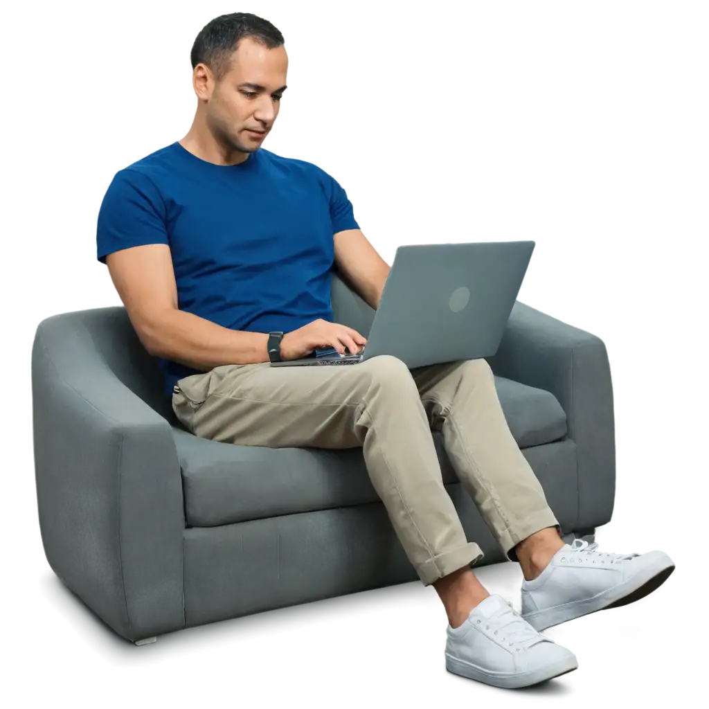 PNG-Image-of-a-Person-Sitting-on-a-Sofa-Using-a-Laptop-in-a-Blue-TShirt