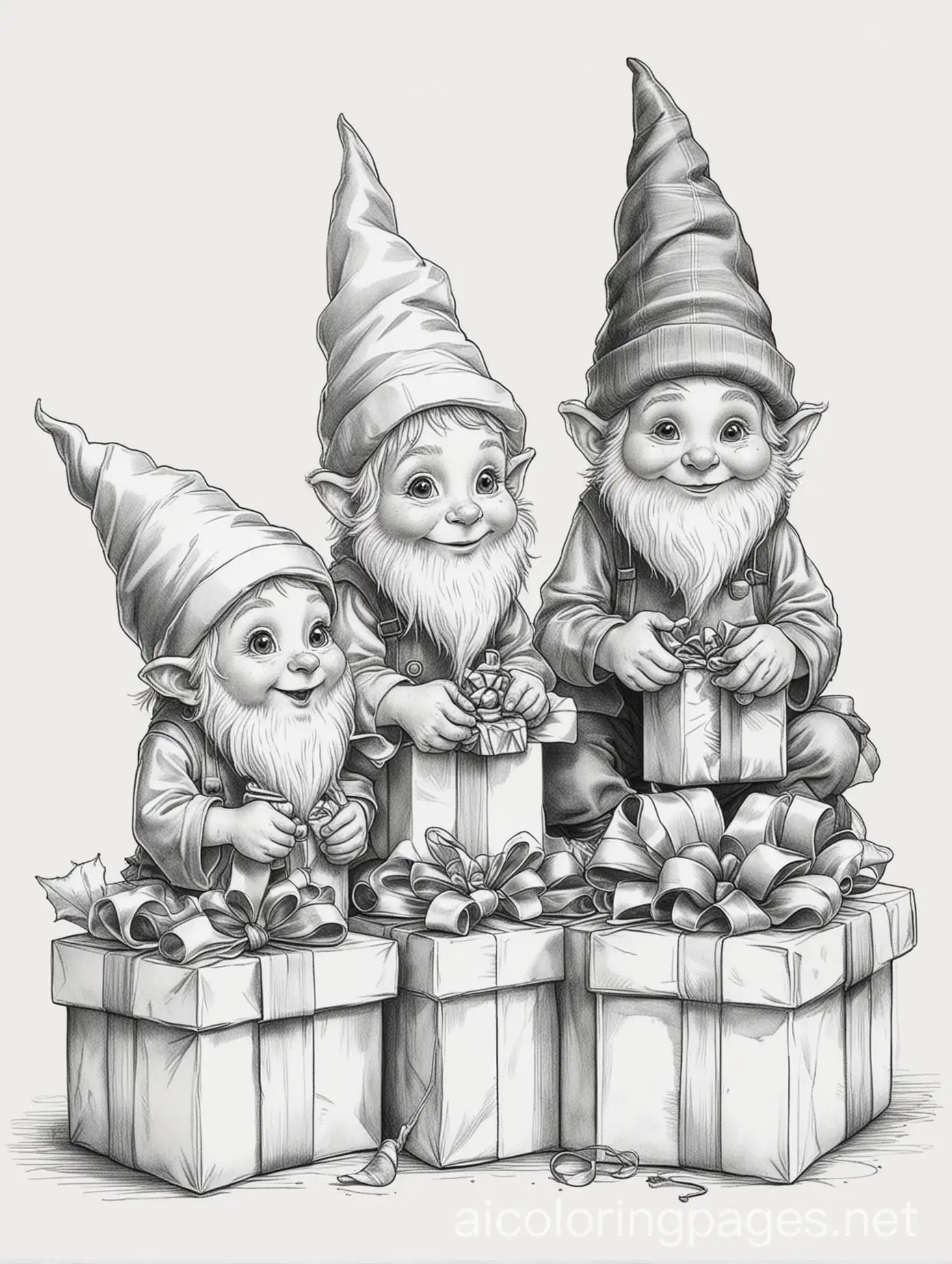 Cute-Young-Gnomes-Joyfully-Unwrapping-Christmas-Presents