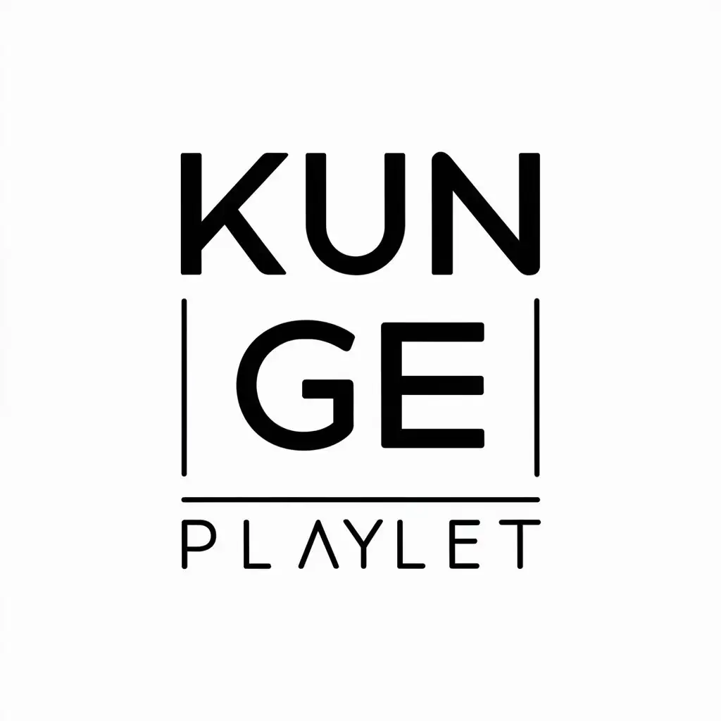 a vector logo design,with the text "Kun ge short playlet", main symbol:Kunge short playlet,Minimalistic,be used in Internet industry,clear background