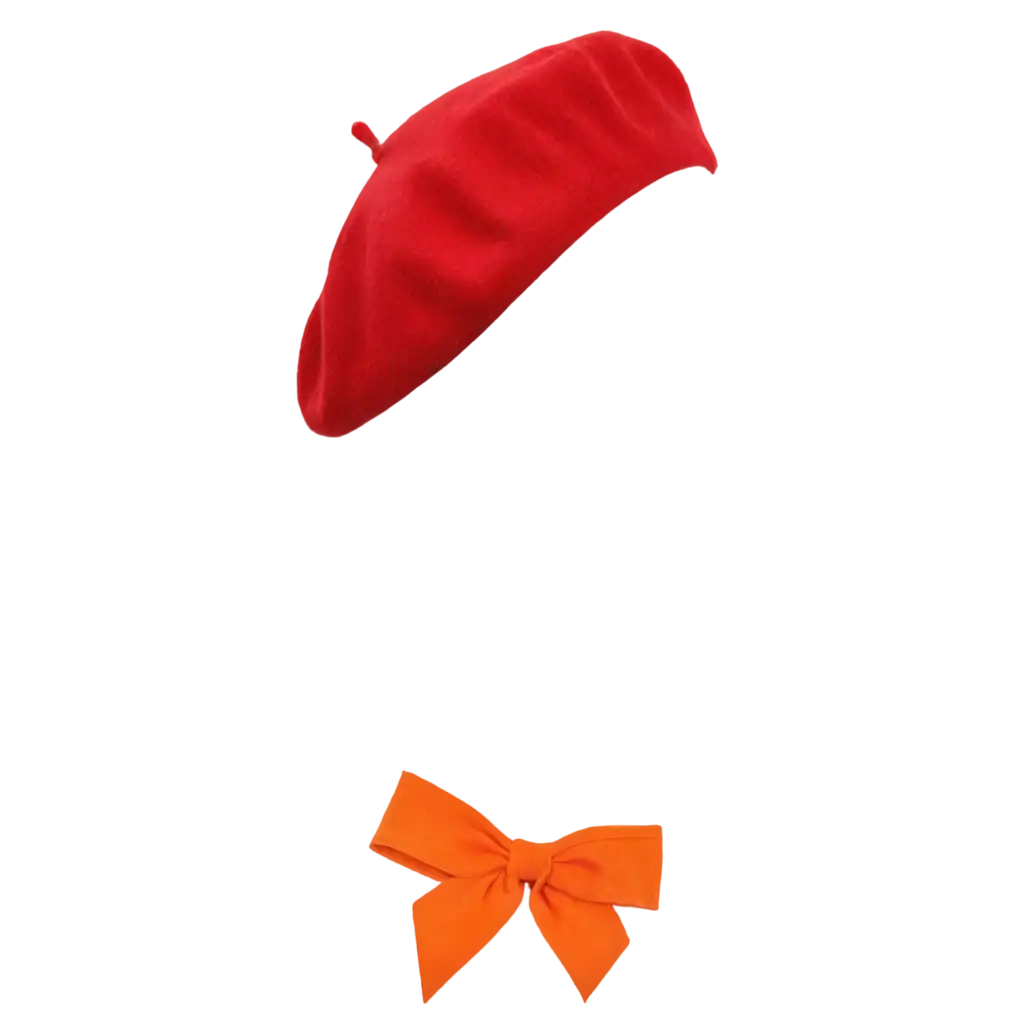 Red-Beret-with-Orange-Pompon-PNG-Image-for-Creative-Projects