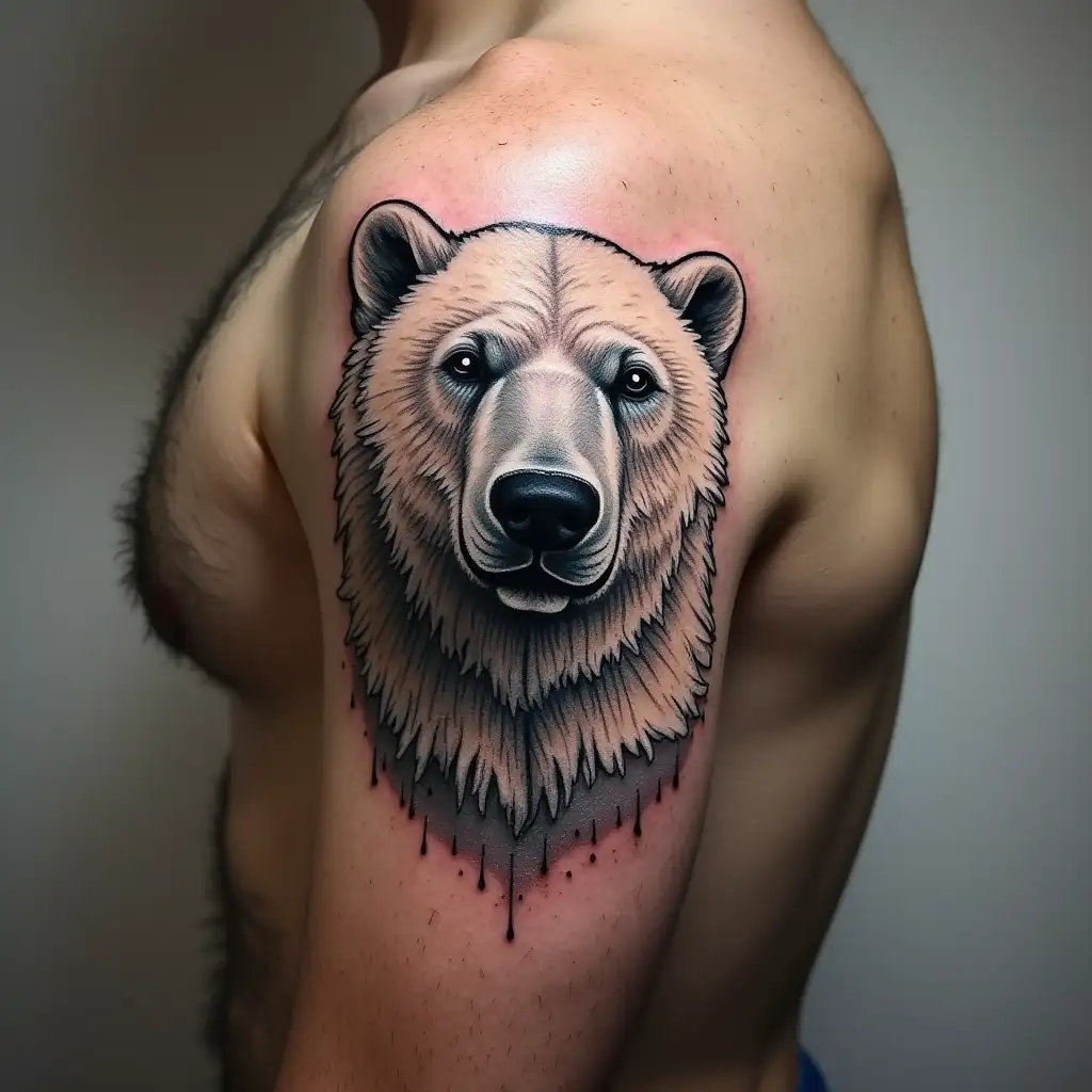 generate me some tatto image with polar bear  generate another one more attractive for man