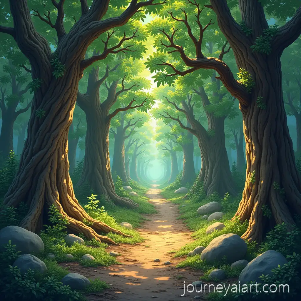 Fantasy-World-Map-Featuring-Diverse-Biomes-and-Enchanted-Forest-Landscape