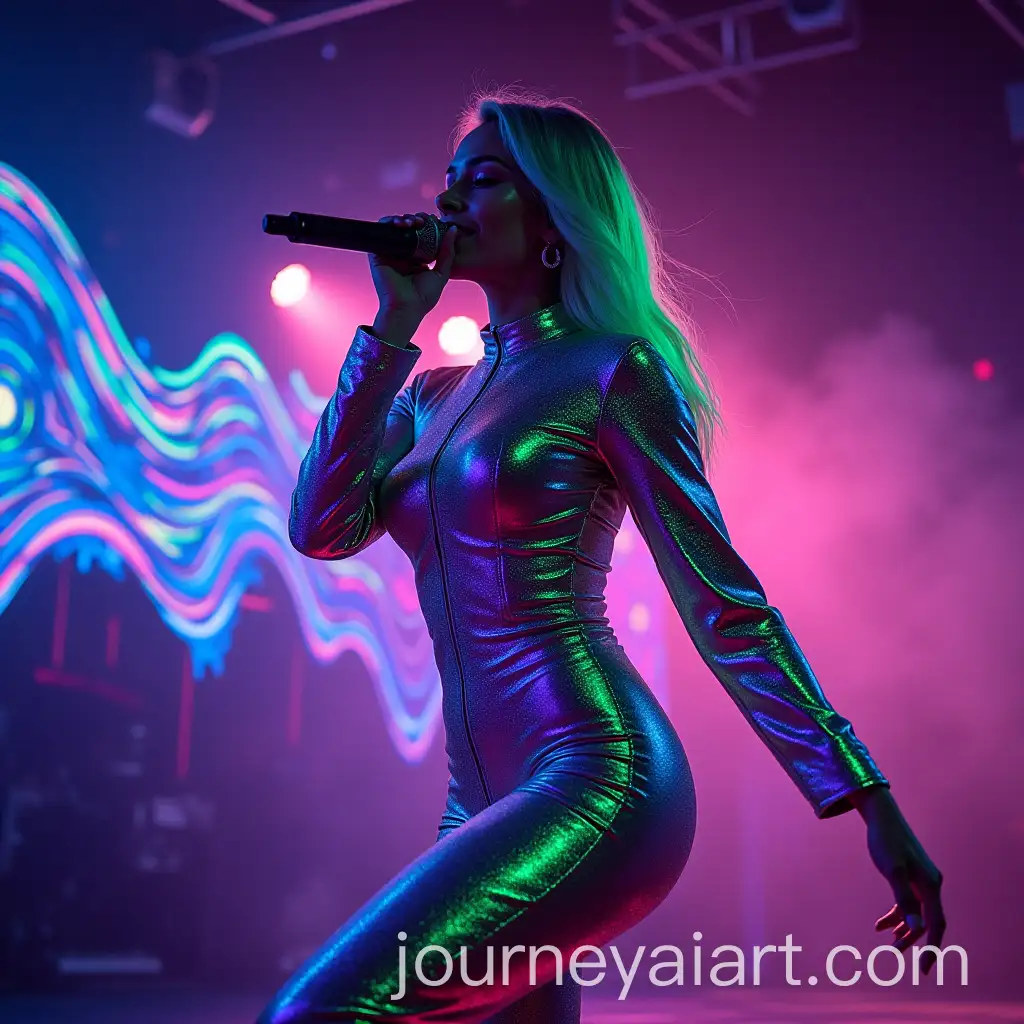 Futuristic-Acid-House-EDM-Singer-in-Psychedelic-Setting