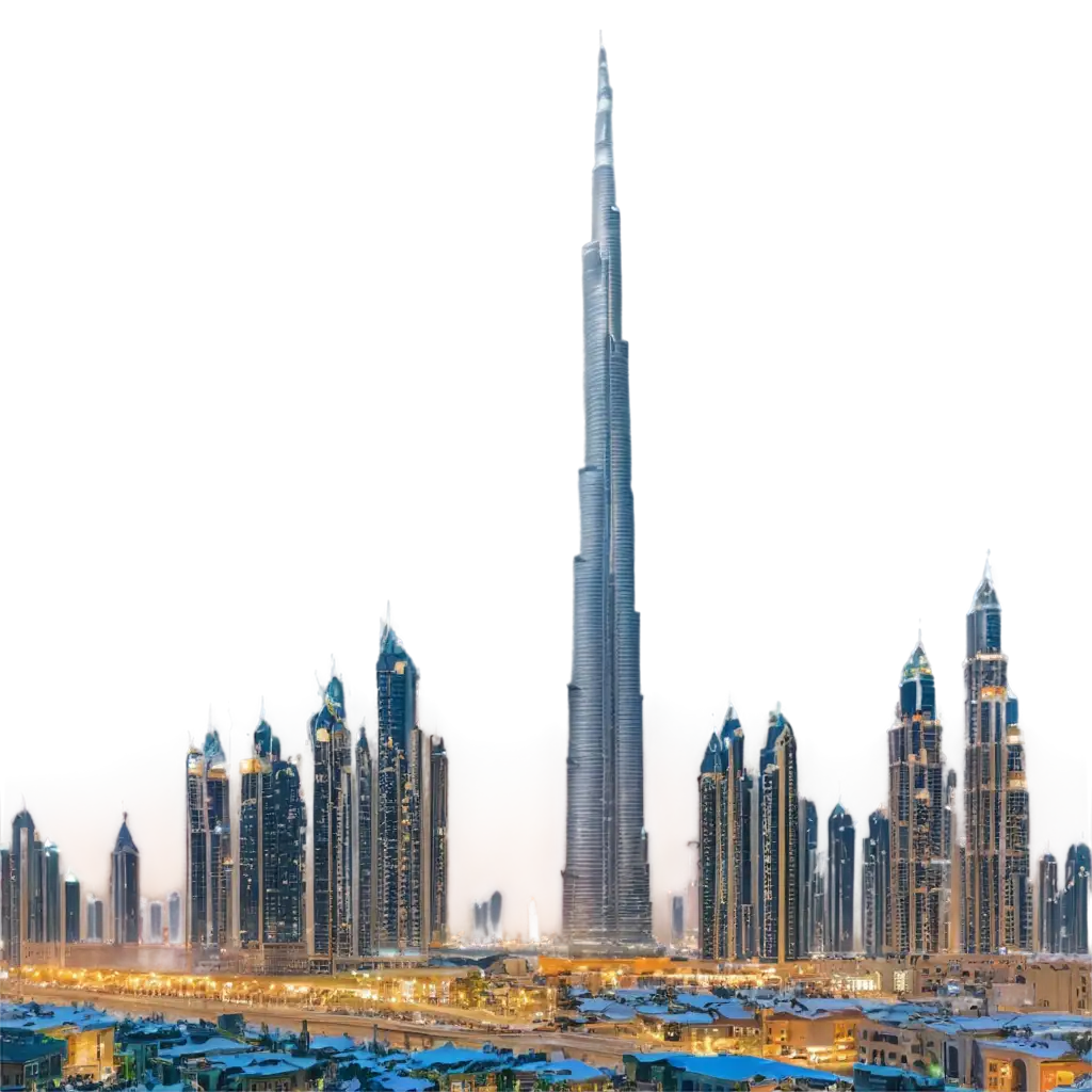 Dubai-City-in-Winter-Season-with-Burj-Khalifa-Background-PNG-Image-for-HighQuality-Visuals