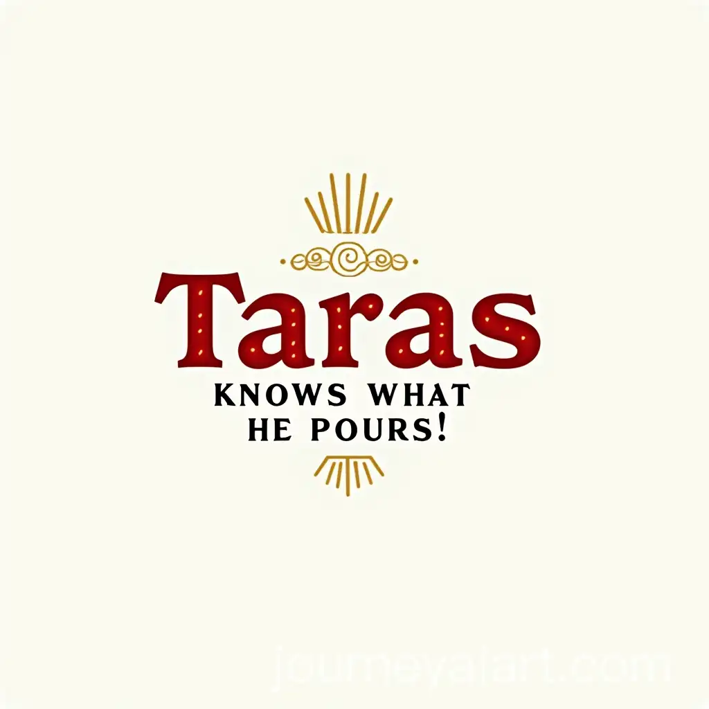 Vodka-Logo-Design-with-Slogan-Taras-Knows-What-He-Pours