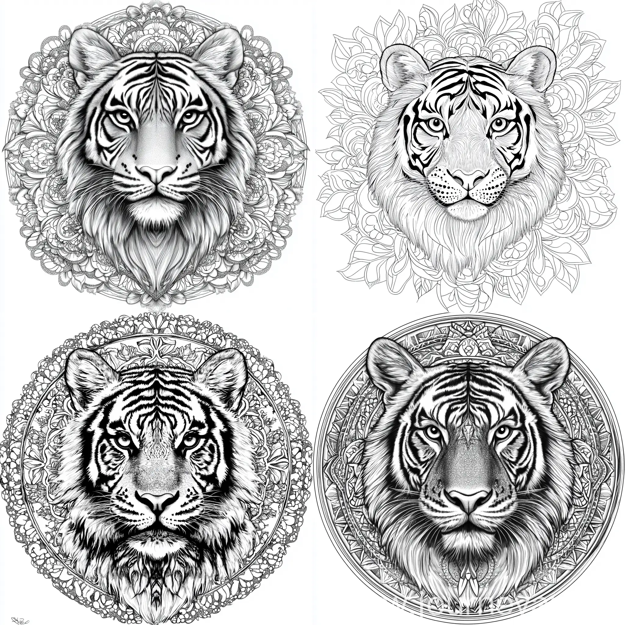 Tiger-Mandala-Coloring-Page-with-Intricate-Patterns