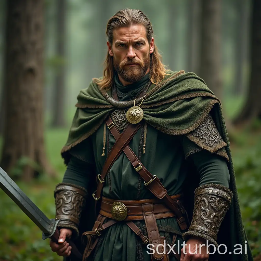 Celtic-Warrior-Amidst-Pine-Forest