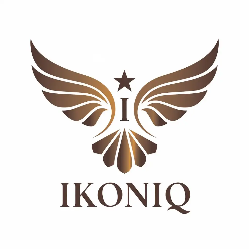 LOGO Design for IKONIQ Eagle Wings I and Star Luxury Spa Industry Emblem