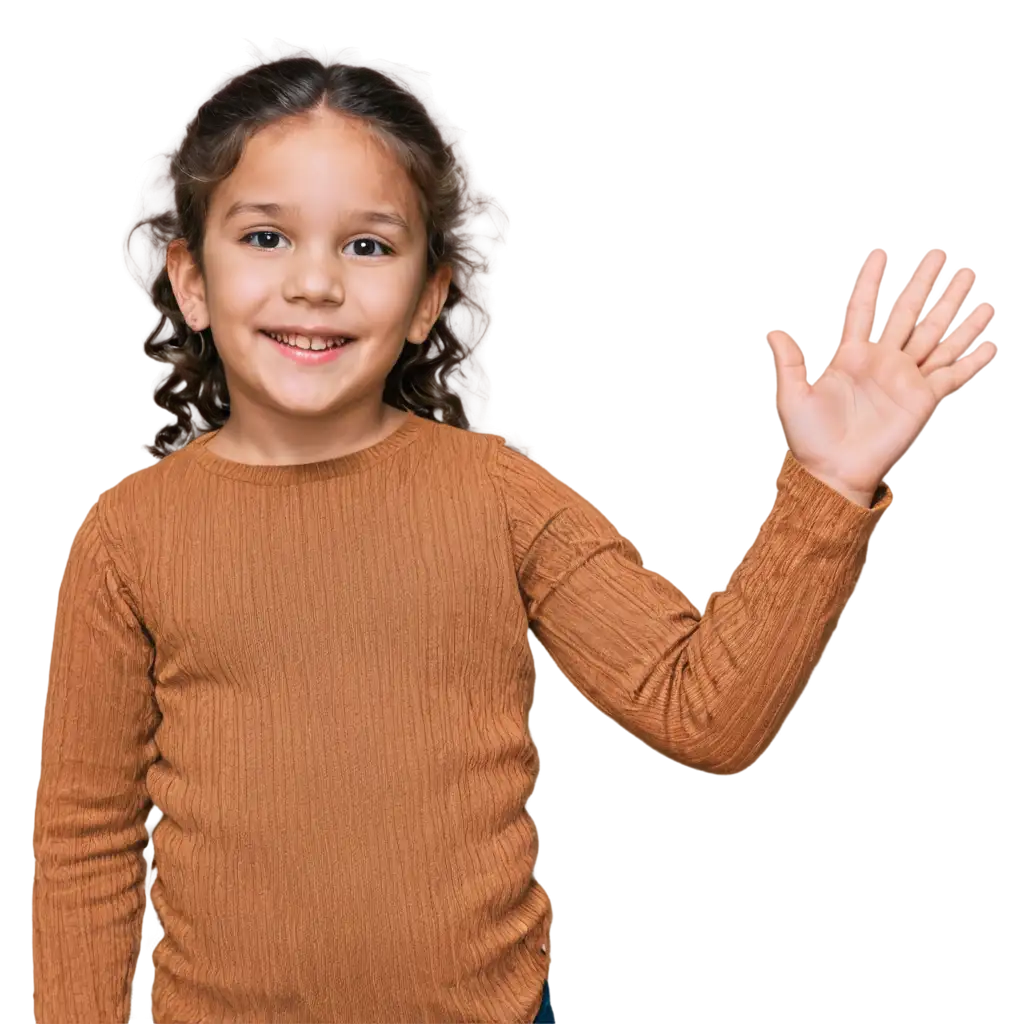 Child-Raises-Hand-in-Greeting-PNG-Image-for-Clear-and-Crisp-Online-Display