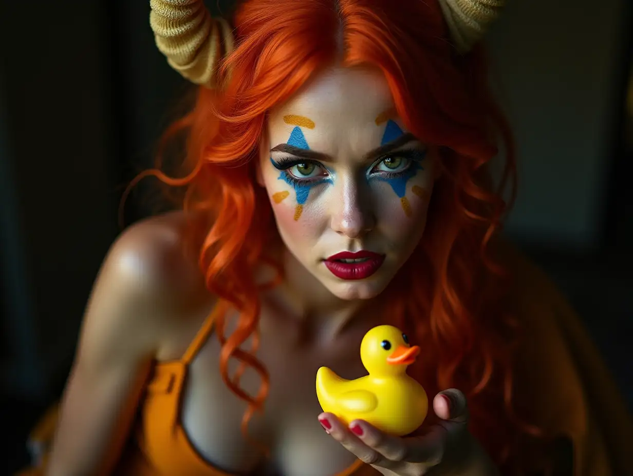 Leeloo-from-The-Fifth-Element-with-Commedia-dellarte-Flair-and-Rubber-Duck