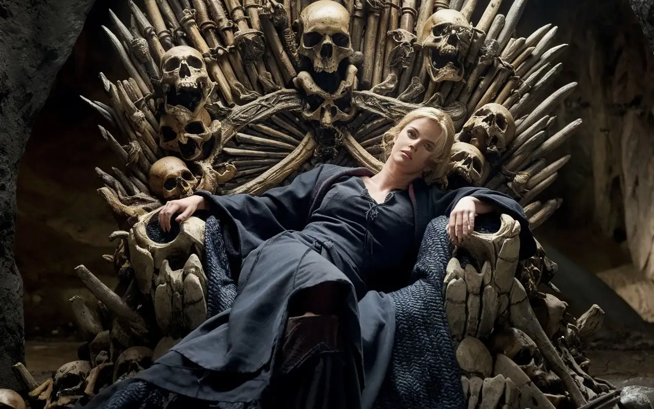 Charlize-Theron-as-Saruman-on-a-Throne-of-Skulls-in-Cinematic-Style