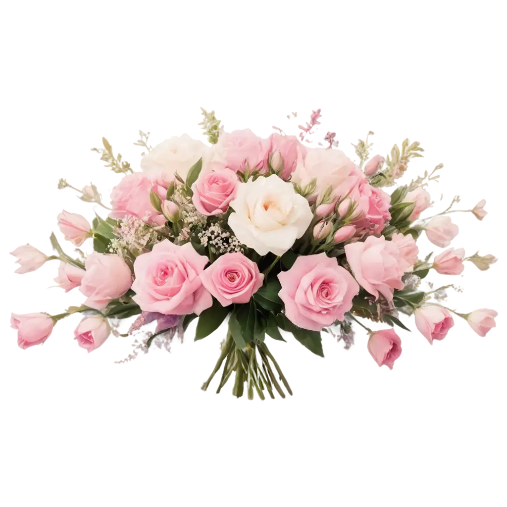 VPNG-Image-Usage-Scenariosibrant-Pink-Floral-Bouquet-PNG-Soft-WatercolorStyle-Floral-Arrangement-with-Pastel-Roses-and-Alstroemeria