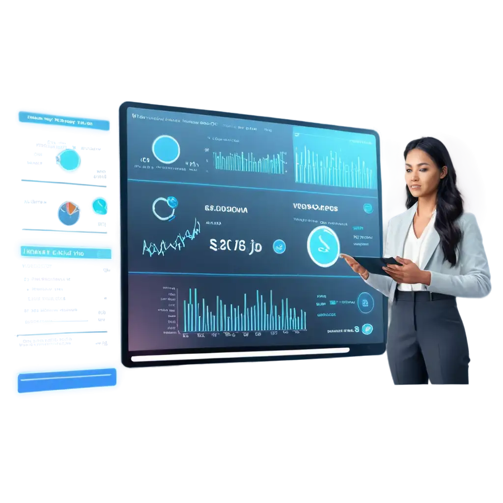 Futuristic-Digital-Financial-Report-DashboardPNG-Image-Use-Cases-PNG-with-Glowing-Graphs-and-AI-Assistant-Display