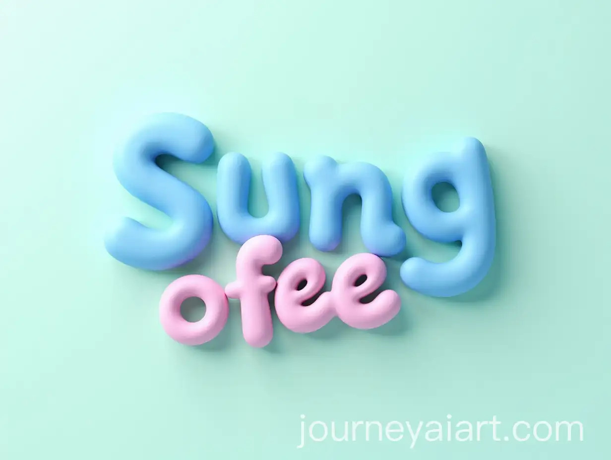 3D-Stereoscopic-Logo-Design-for-Sung-ofee-with-Fluid-Text-Effect-and-Gradient-Colors