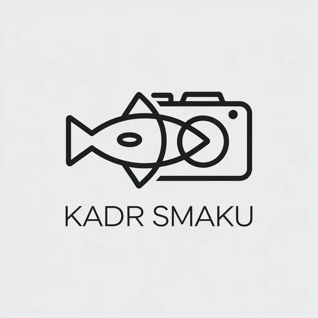 LOGO Design for Kadr Smaku Minimalistic Fish Camera Symbol for Technology Industry