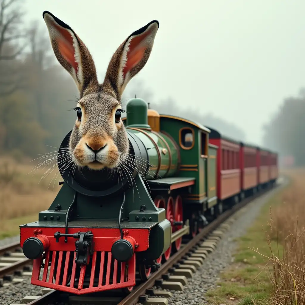 Steam-Locomotive-with-6-Wagons-and-Hare-with-Grey-Mustache