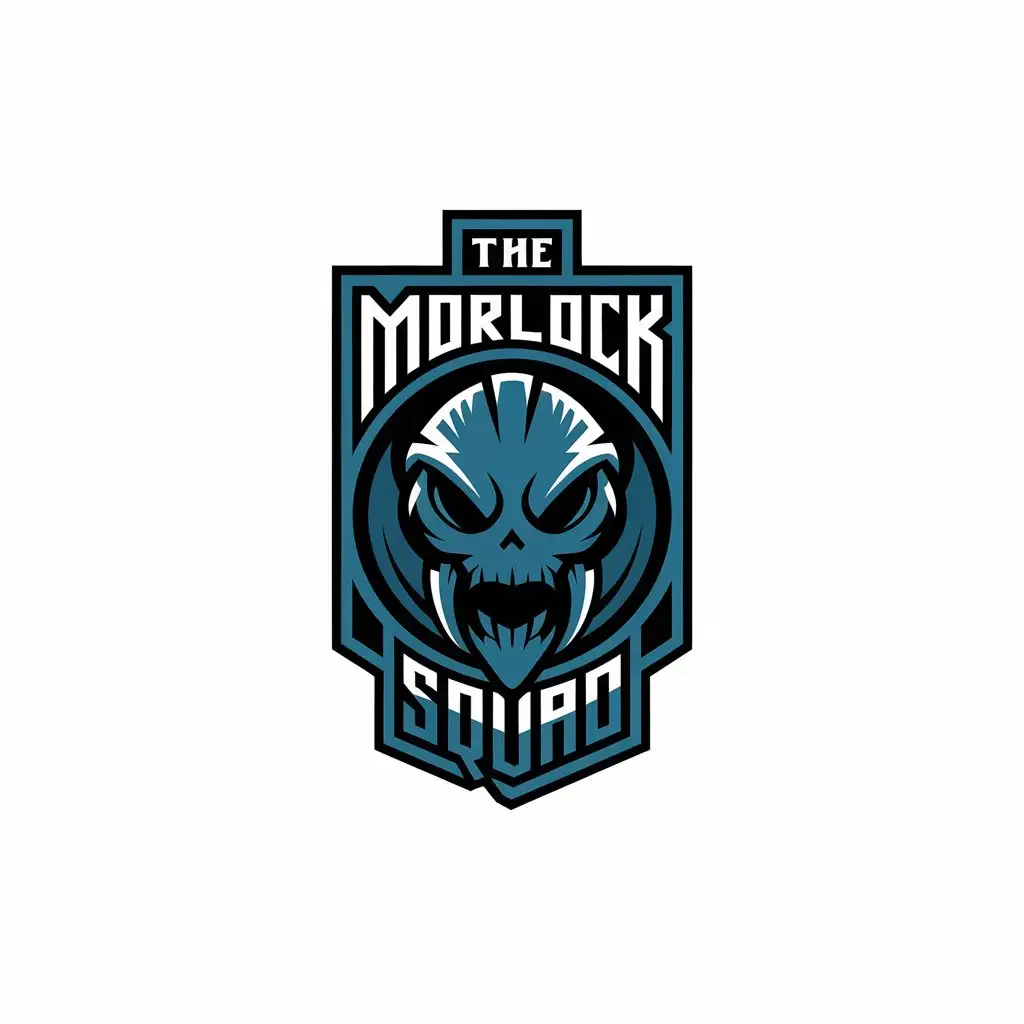 LOGO Design for The Morlock Squad Fantasy Creature Skull on Moderate Background