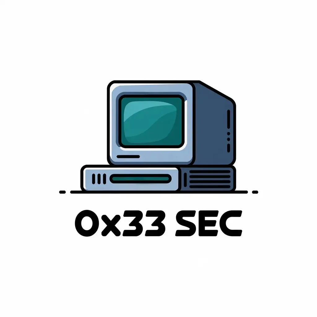 a vector logo design,with the text "0x33 Sec", main symbol:computer,Moderate,clear background