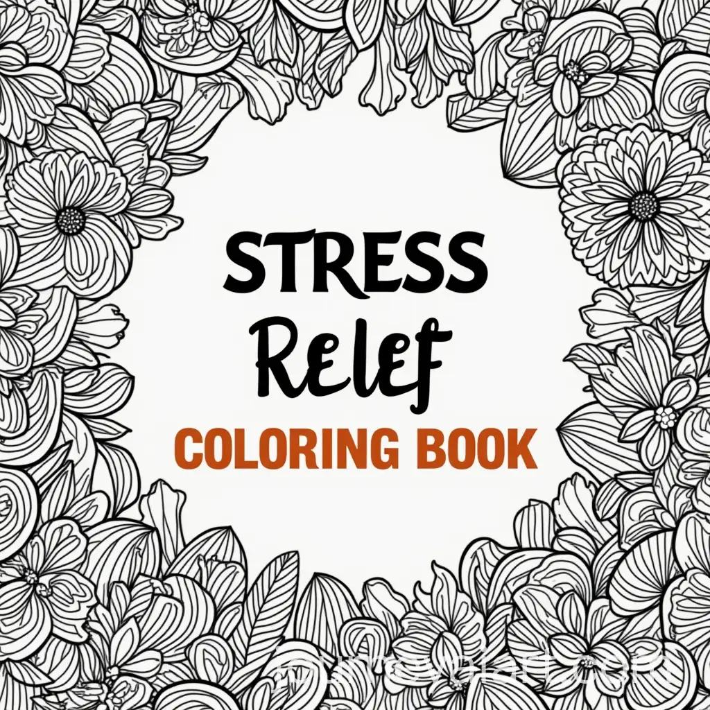 Stress-Relief-Coloring-Book-for-Adults-and-KidsAI-Art-Prompt-Expansion-with-Bold-Designs-Featuring-Animals-Landscapes-Flowers-and-Patterns