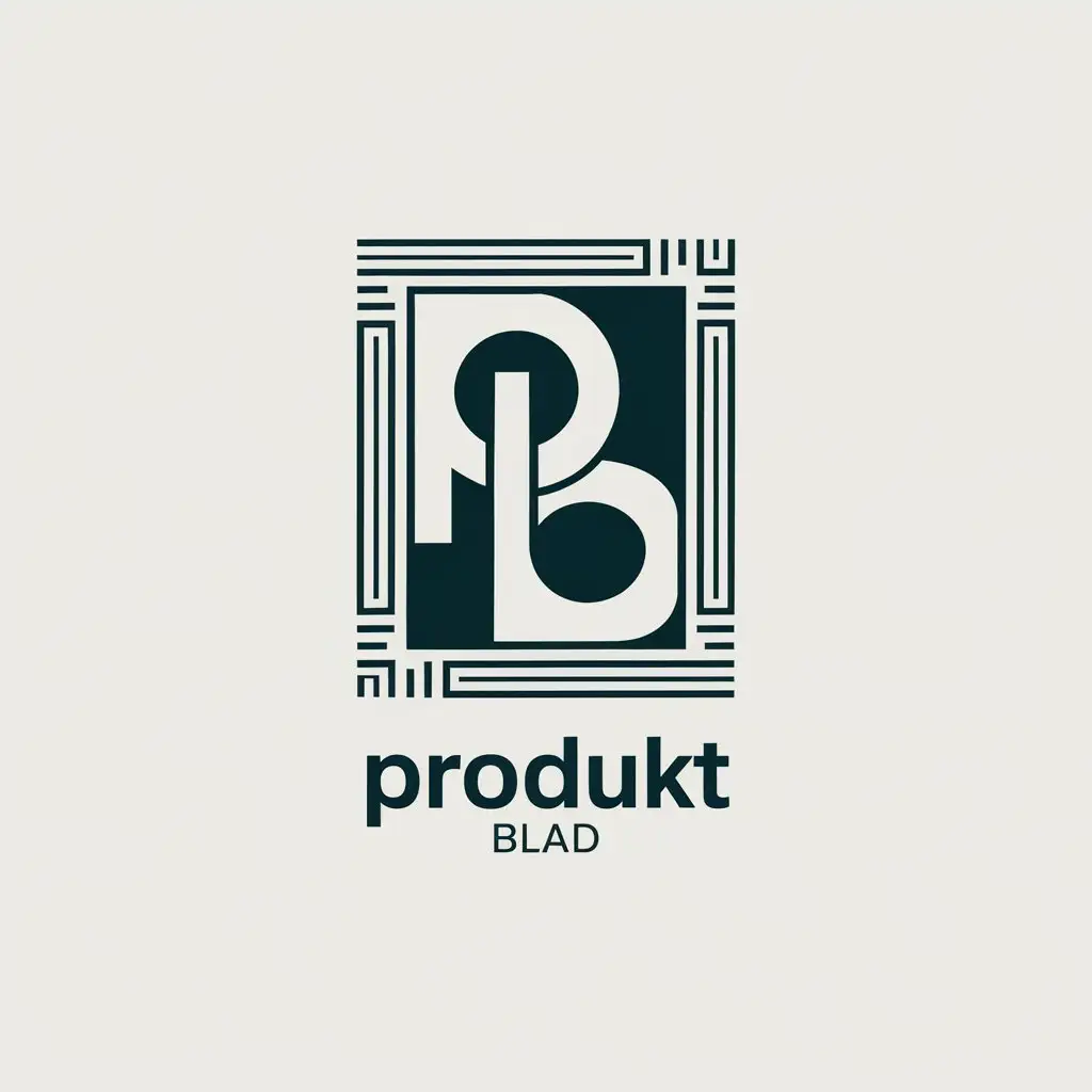 LOGO Design for Produkt Blad Vector Design with PB Symbol for Internet Industry