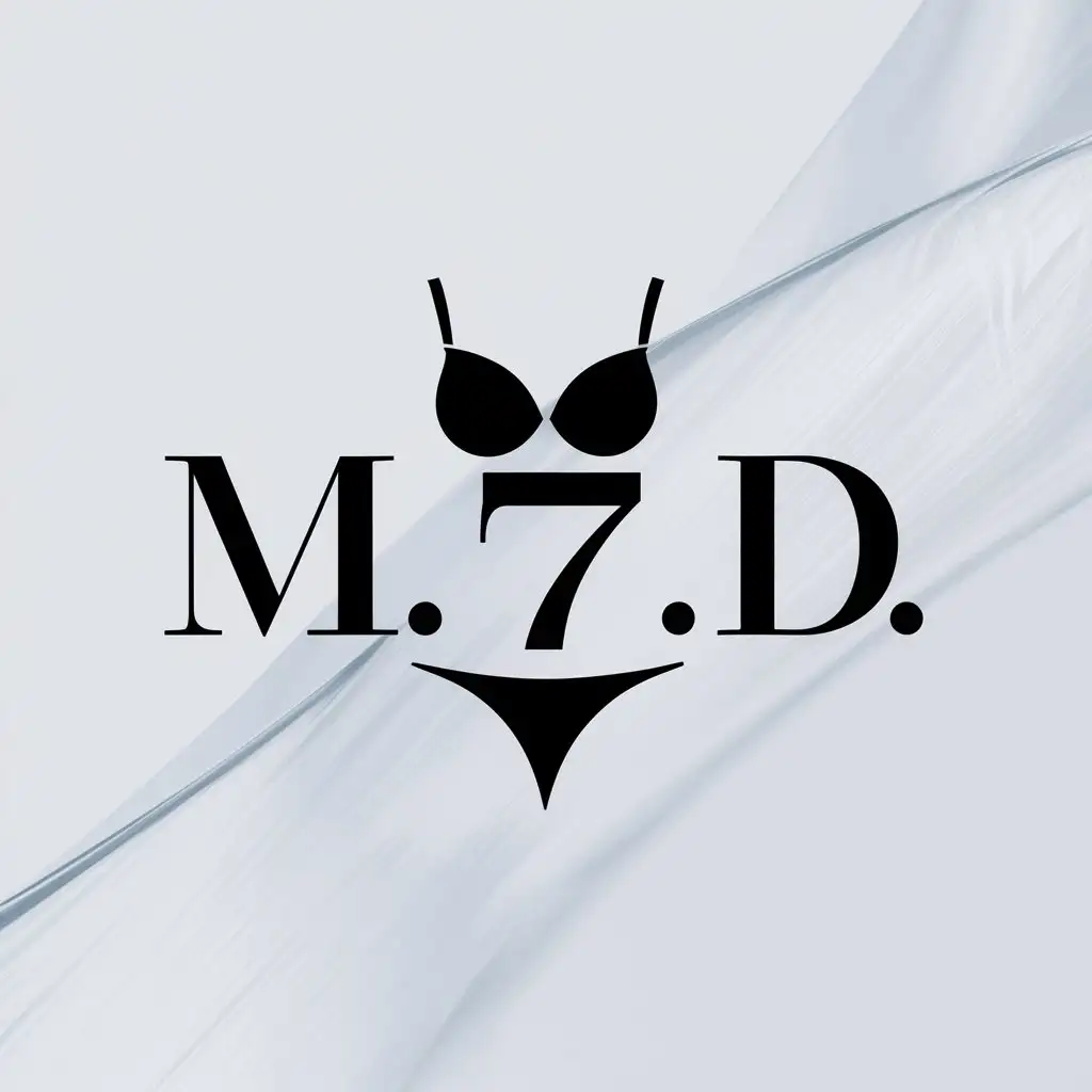 LOGO-Design-For-M7D-Lingerie-Symbol-in-Moderate-Style-with-Clear-Background