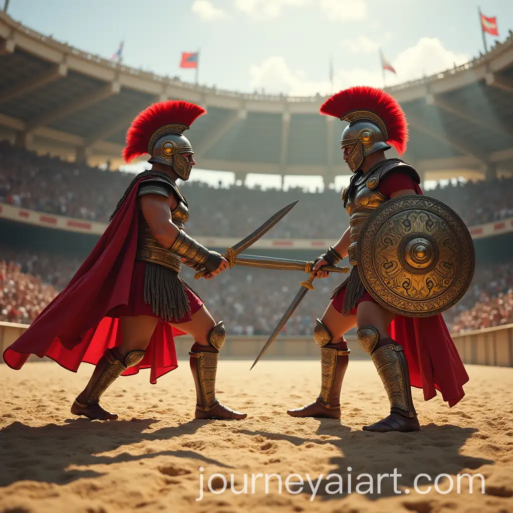 Epic-Gladiator-Battle-in-Manahan-Stadium-with-Red-Armor-and-Fiery-Sword