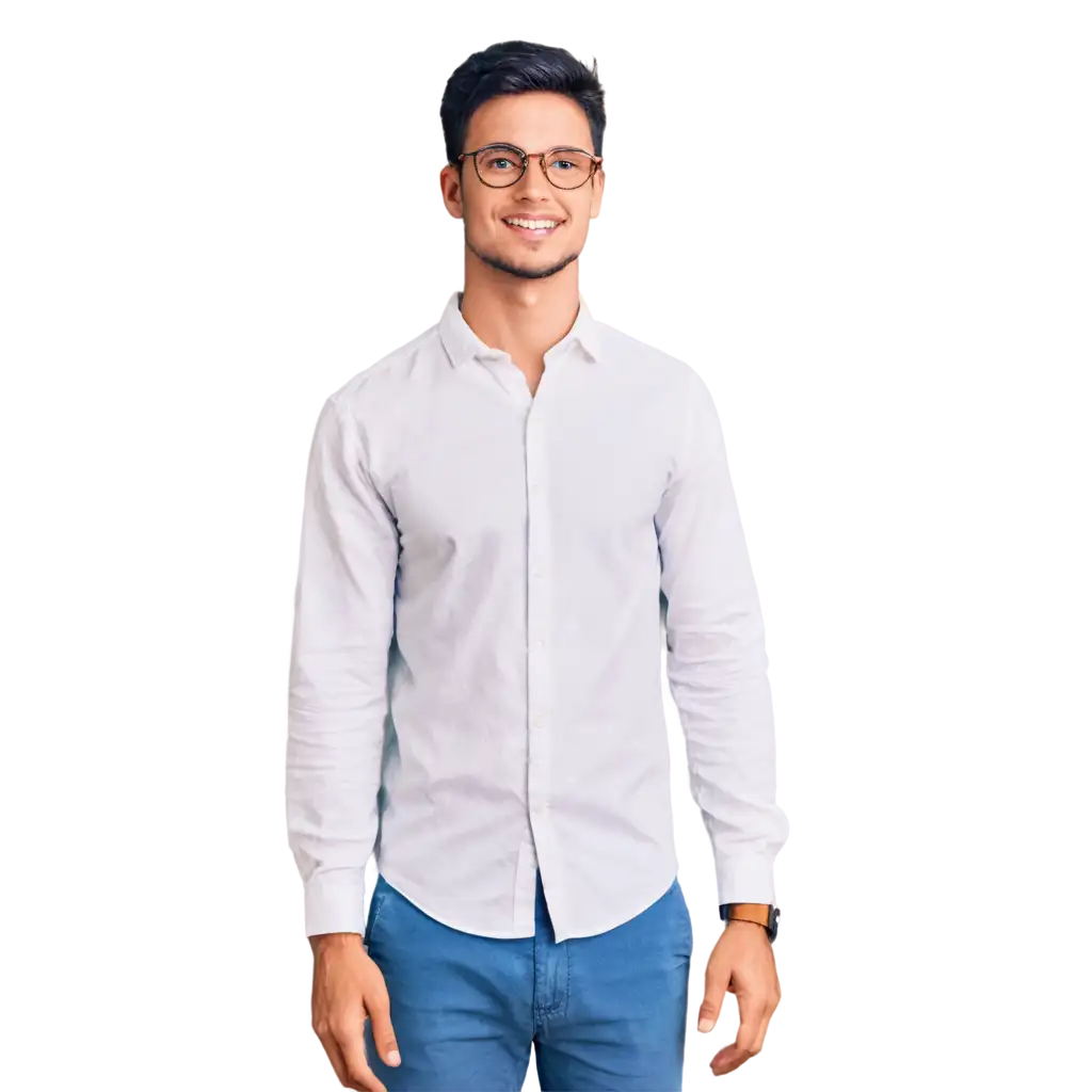 Professional-PNG-Image-of-a-Smiling-25YearOld-Man-in-Glasses-and-Casual-Attire